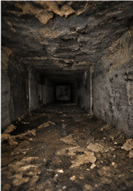 Return duct heavily soiled before cleaning